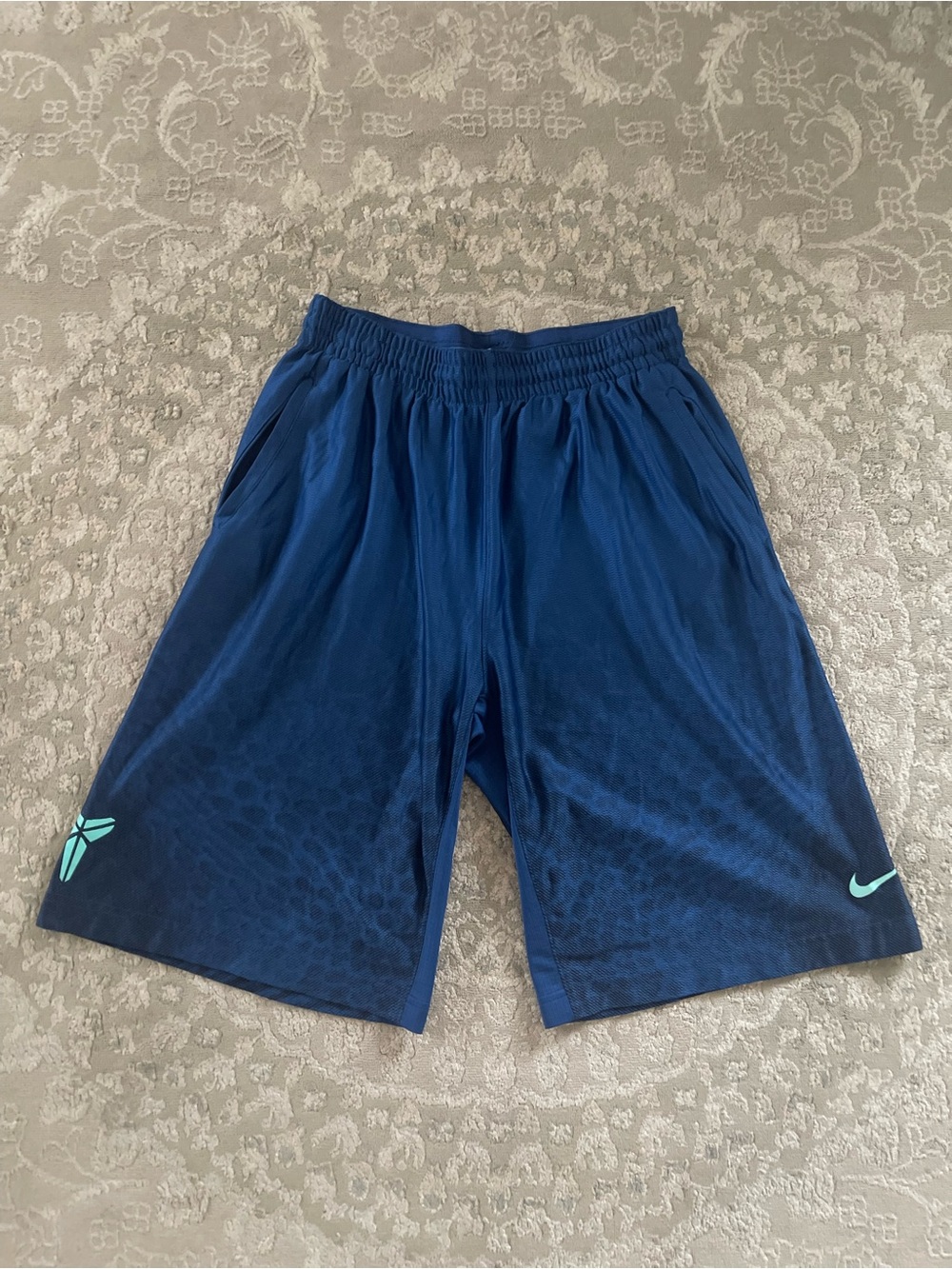Nike Men’s Blue Athletic Basketball Shorts - Kobe Logo Sz L